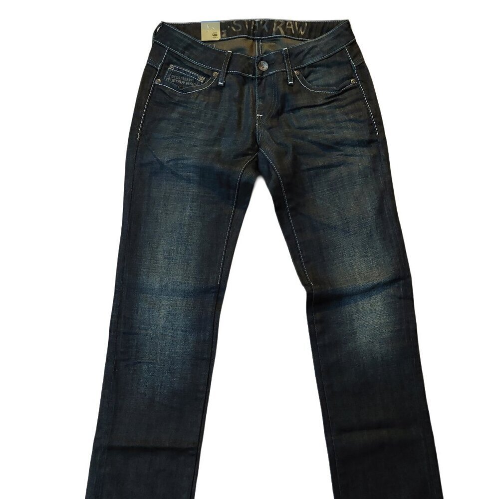 Retro Vintage G-Star Raw Reese Straight Leg Walker Denim Travis Wash Sz 27 NWT
